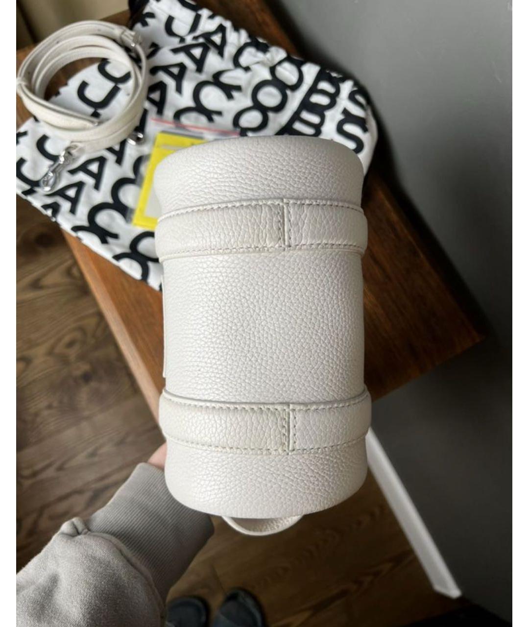 MARC JACOBS Белая кожаная сумка с короткими ручками, фото 6