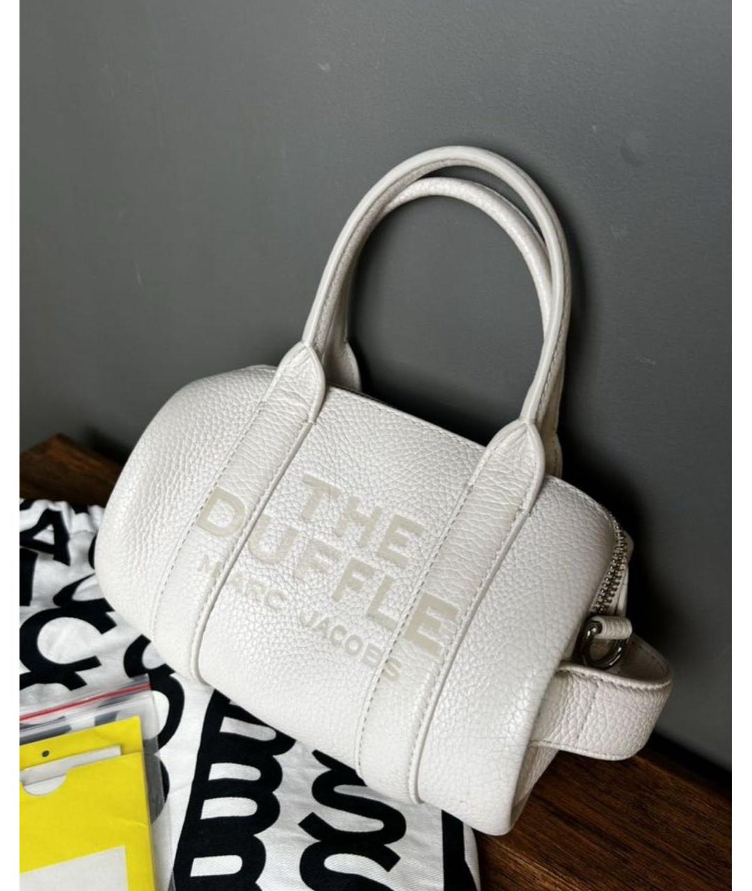 MARC JACOBS Белая кожаная сумка с короткими ручками, фото 2