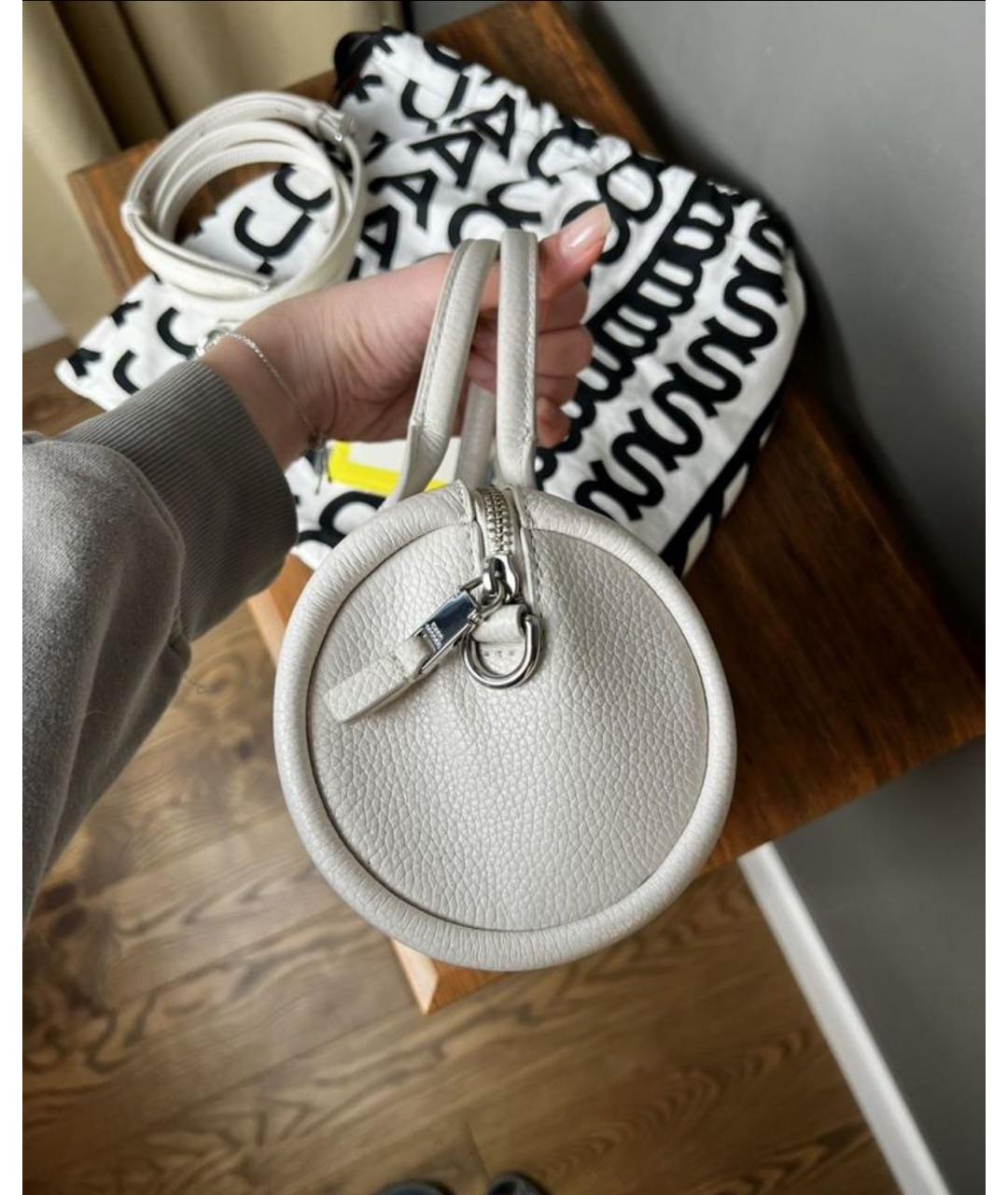 MARC JACOBS Белая кожаная сумка с короткими ручками, фото 5