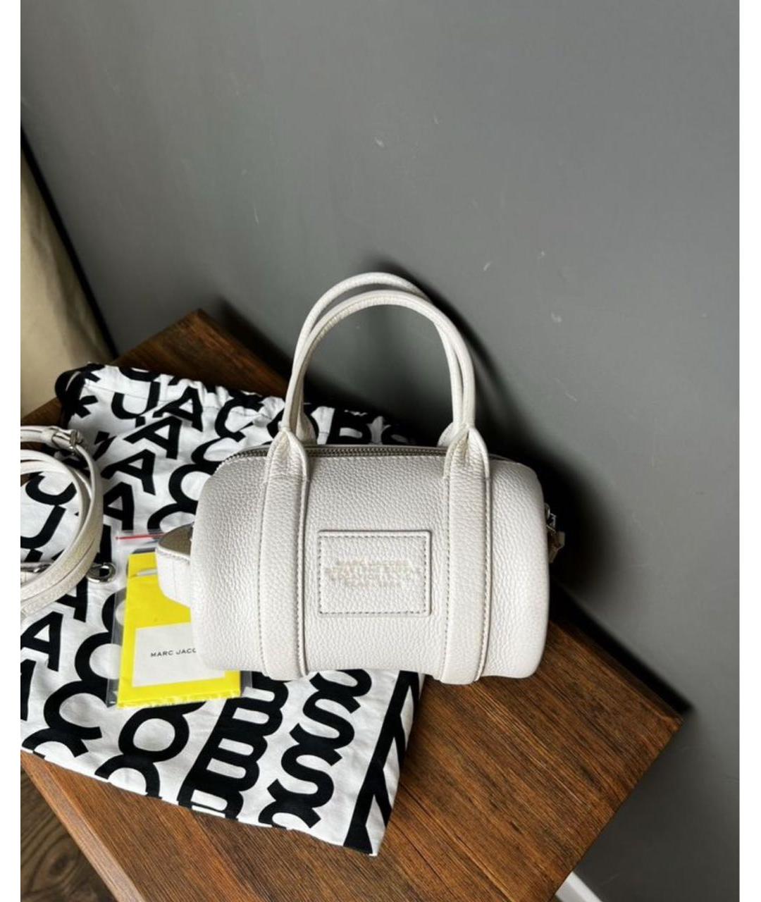 MARC JACOBS Белая кожаная сумка с короткими ручками, фото 3