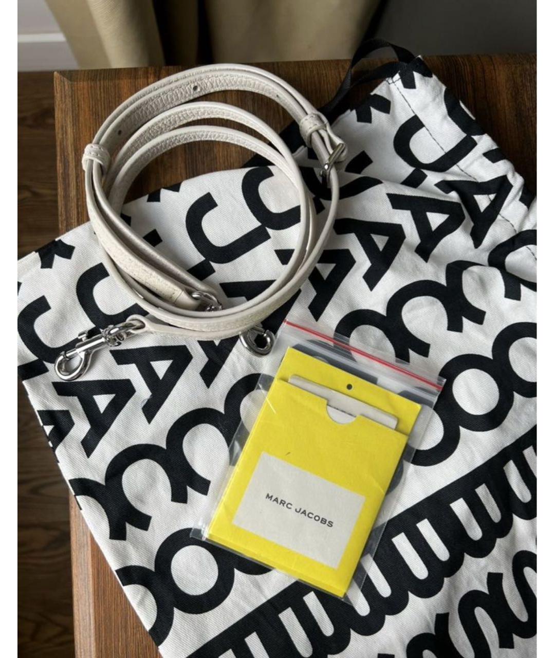 MARC JACOBS Белая кожаная сумка с короткими ручками, фото 7