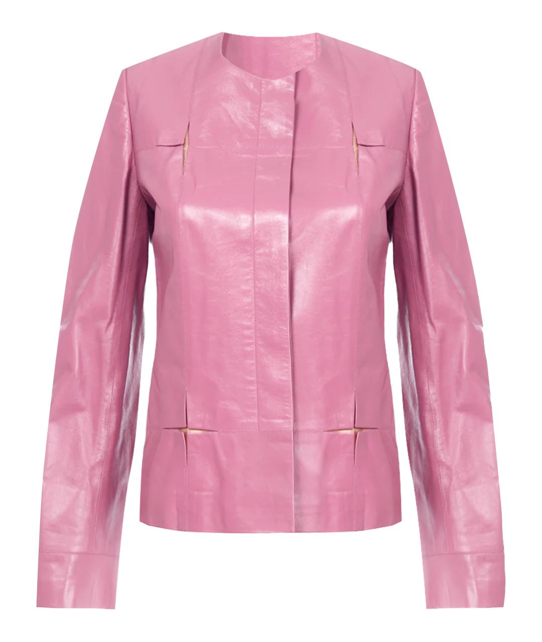CHANEL Розовая кожаная куртка, фото 1