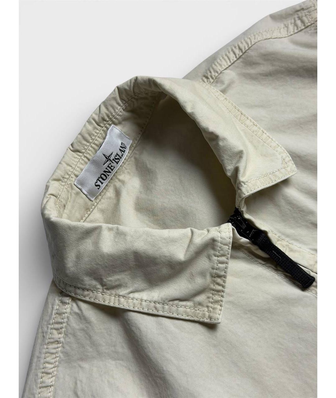 STONE ISLAND Бежевая хлопковая куртка, фото 3