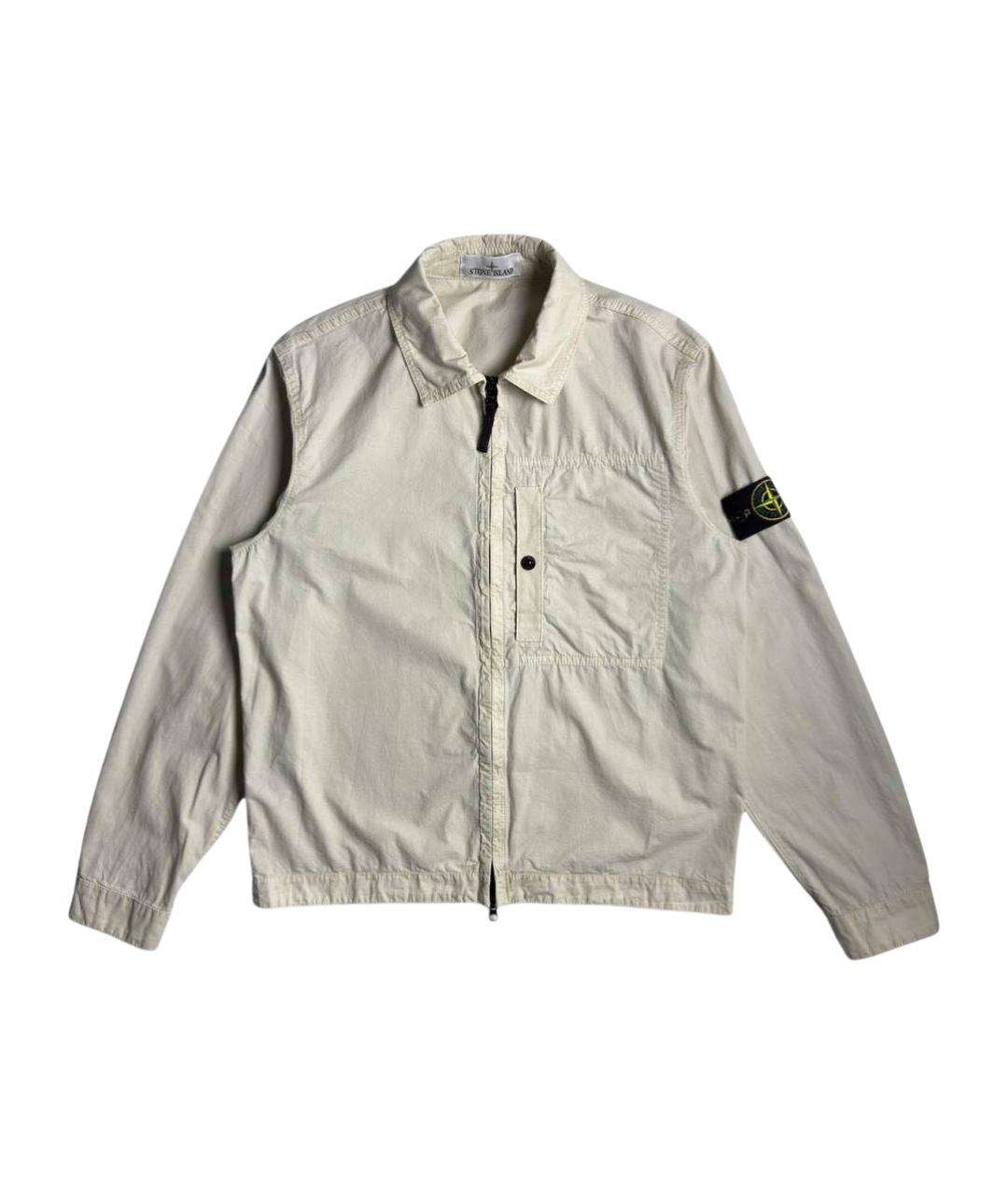 STONE ISLAND Бежевая хлопковая куртка, фото 1