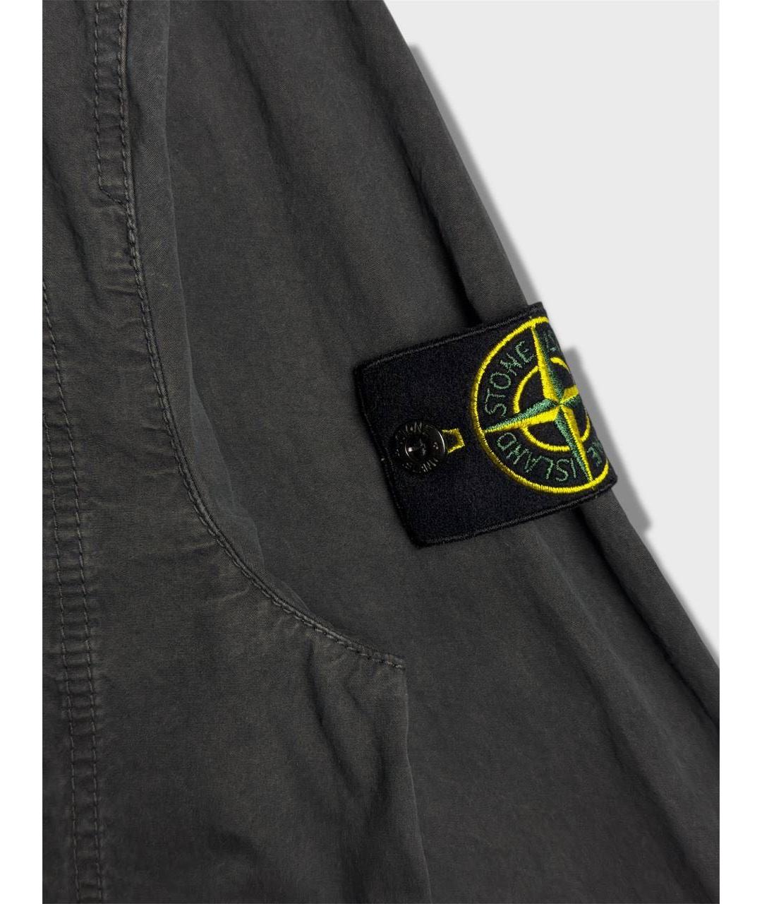 STONE ISLAND Антрацитовая хлопковая куртка, фото 5