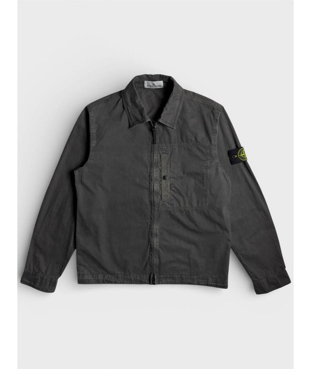 STONE ISLAND Антрацитовая хлопковая куртка, фото 6