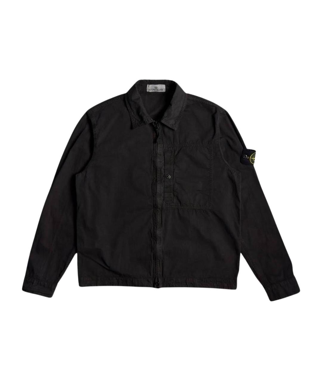 STONE ISLAND Черная хлопковая куртка, фото 1