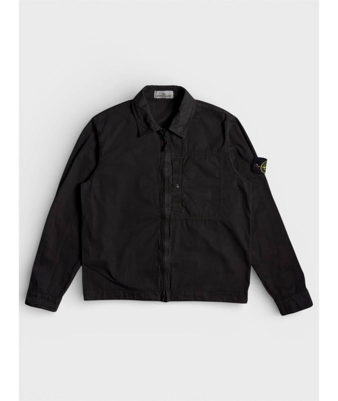 STONE ISLAND Черная хлопковая куртка, фото 6