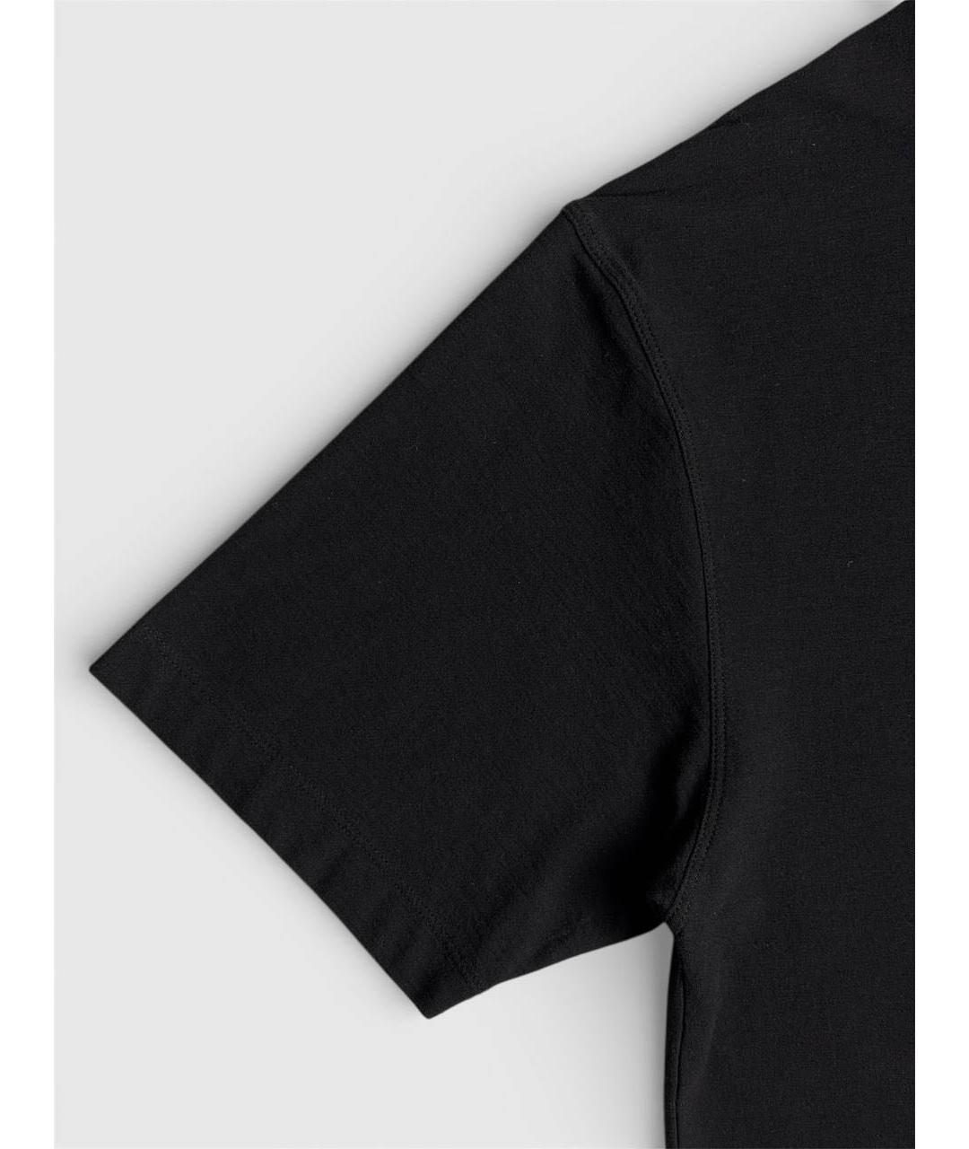 STONE ISLAND Черная хлопковая футболка, фото 5