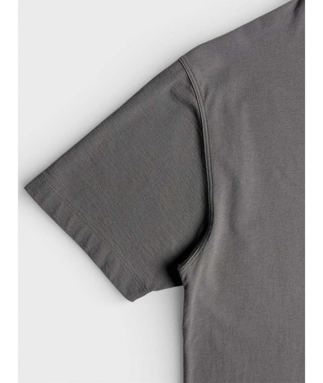 STONE ISLAND Серая хлопковая футболка, фото 5