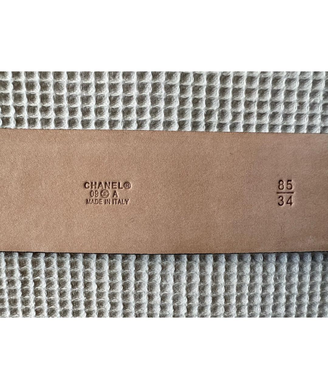 CHANEL Черный кожаный ремень, фото 5