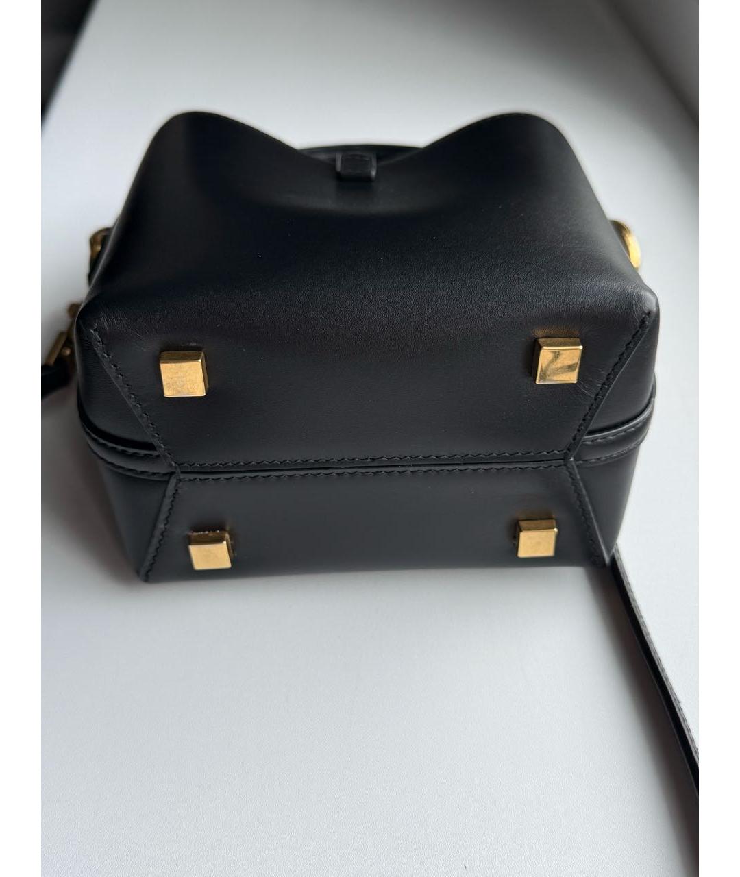 SAINT LAURENT Черная кожаная сумка с короткими ручками, фото 8