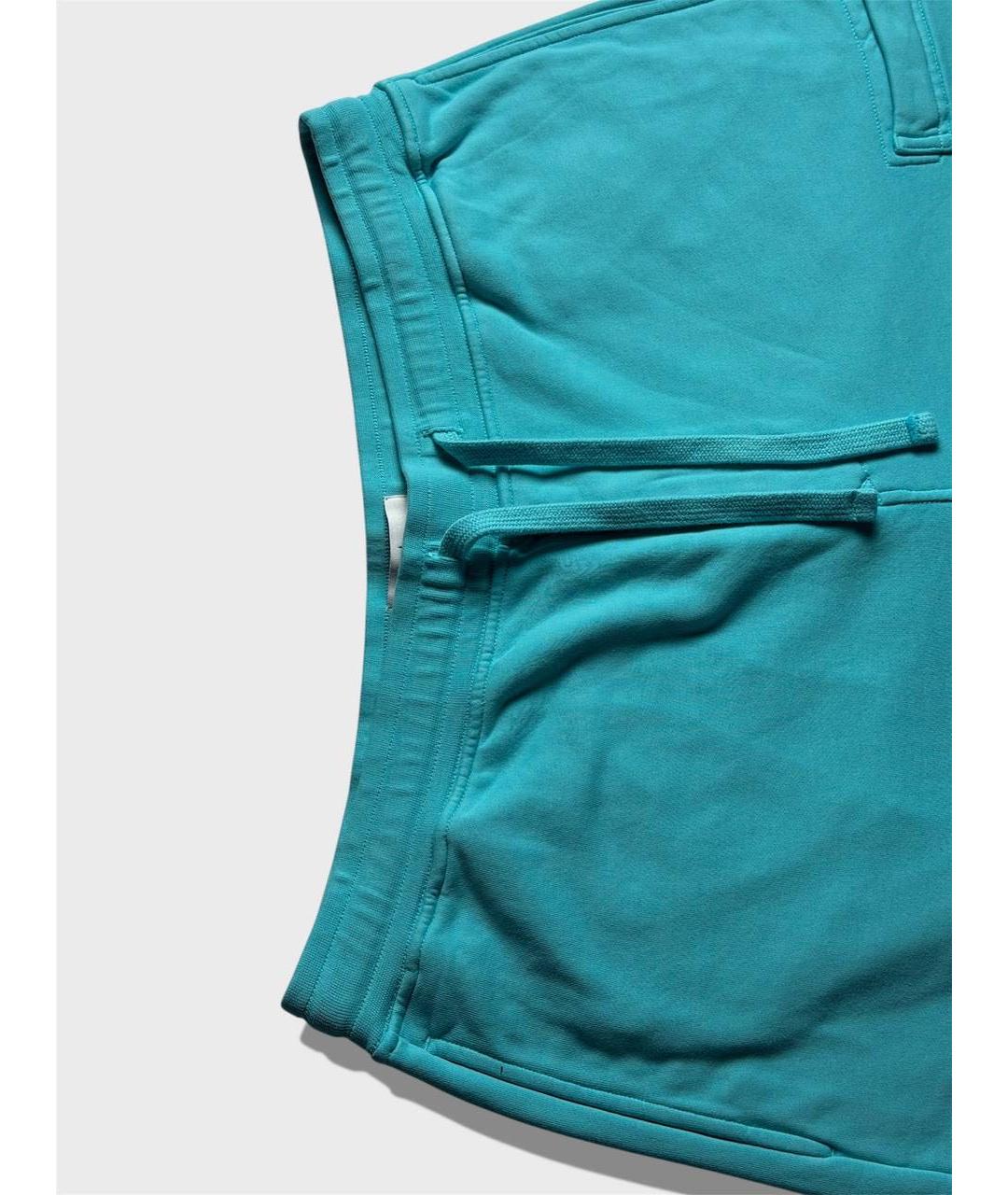 STONE ISLAND Бирюзовые хлопковые шорты, фото 3
