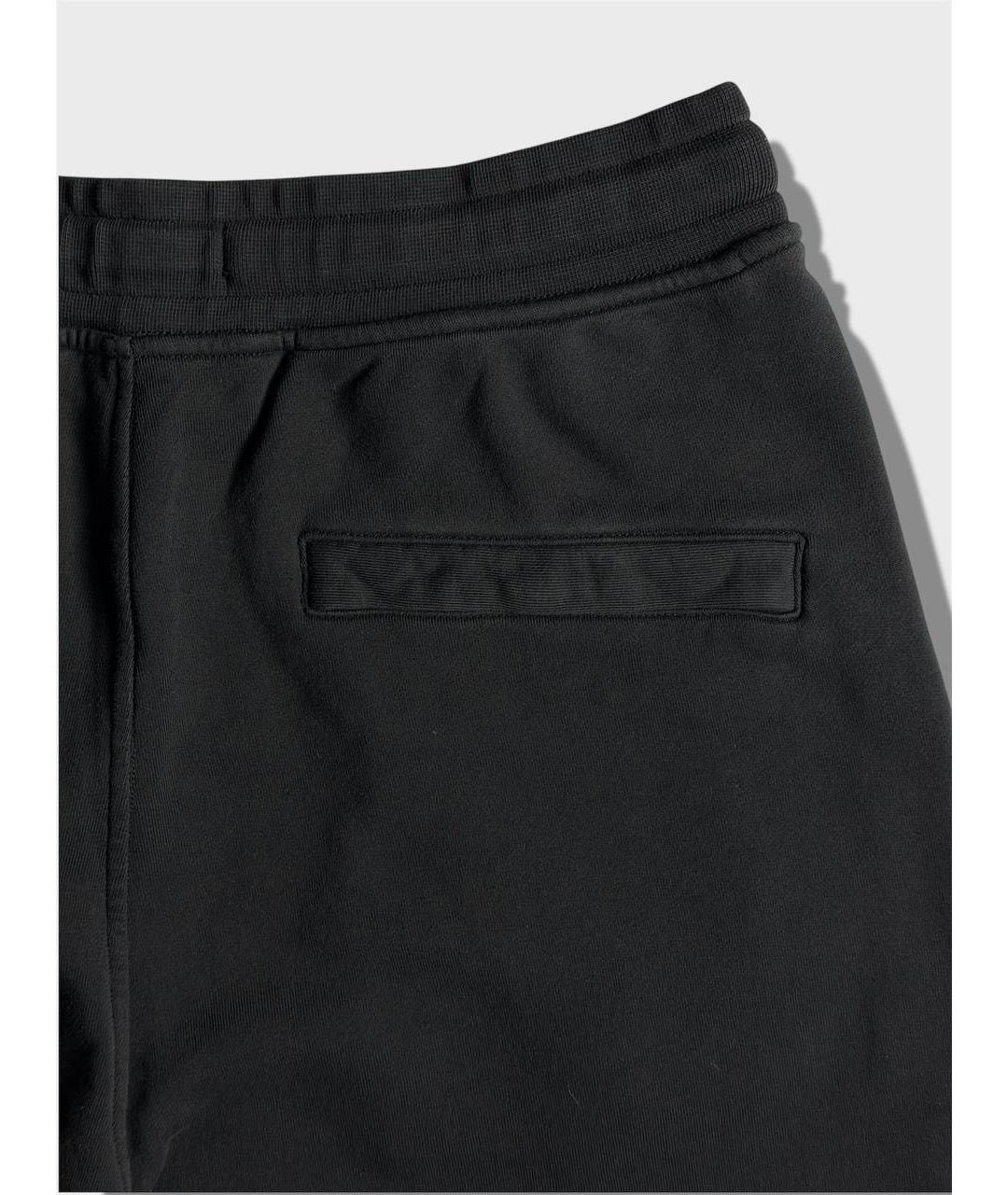 STONE ISLAND Черные хлопковые шорты, фото 5