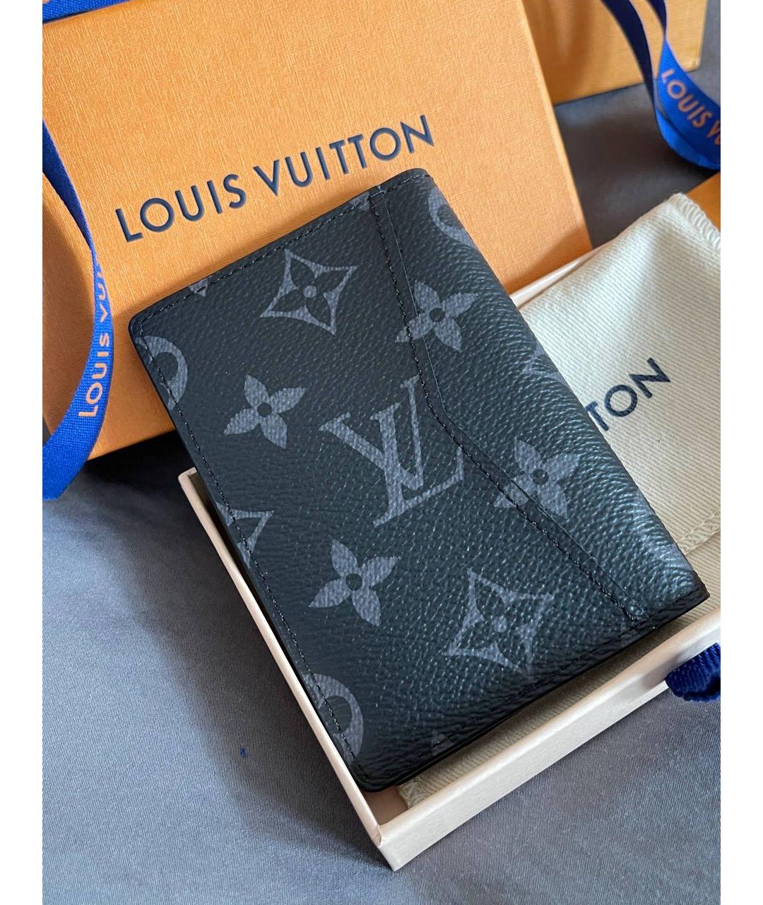 LOUIS VUITTON Антрацитовый кошелек, фото 2