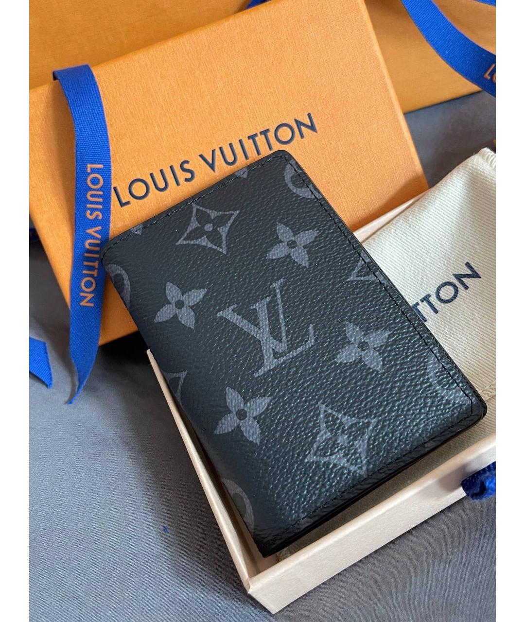 LOUIS VUITTON Антрацитовый кошелек, фото 6