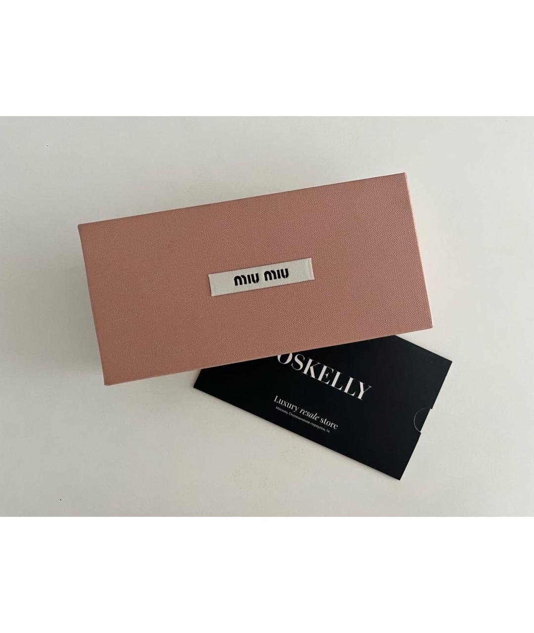 MIU MIU Коричневые пластиковые солнцезащитные очки, фото 3