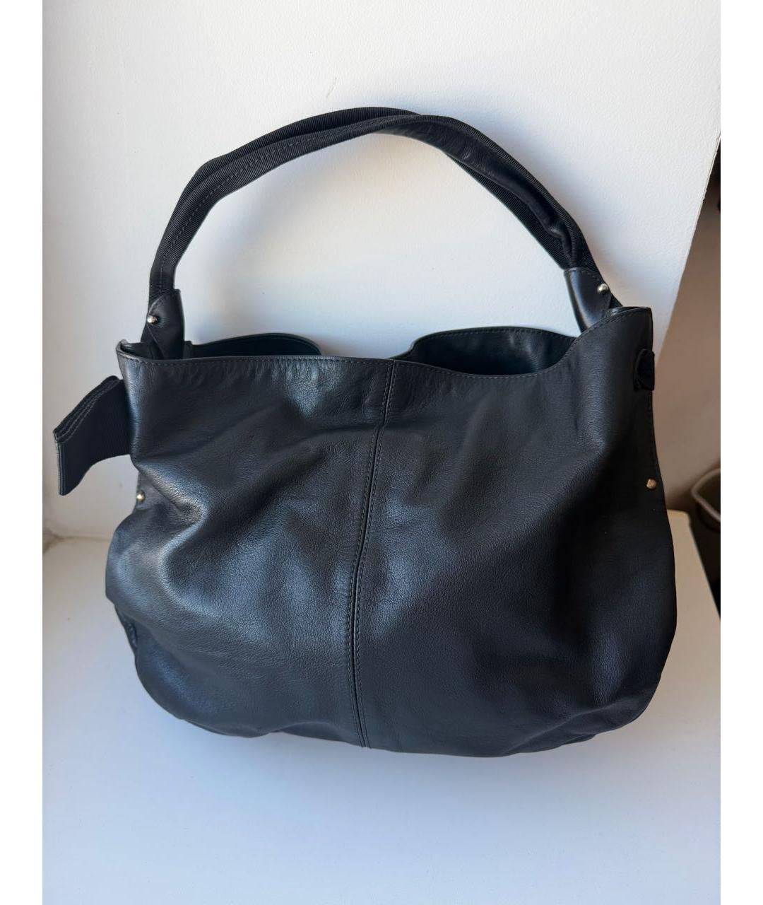 FERRAGAMO Черная кожаная сумка через плечо, фото 9