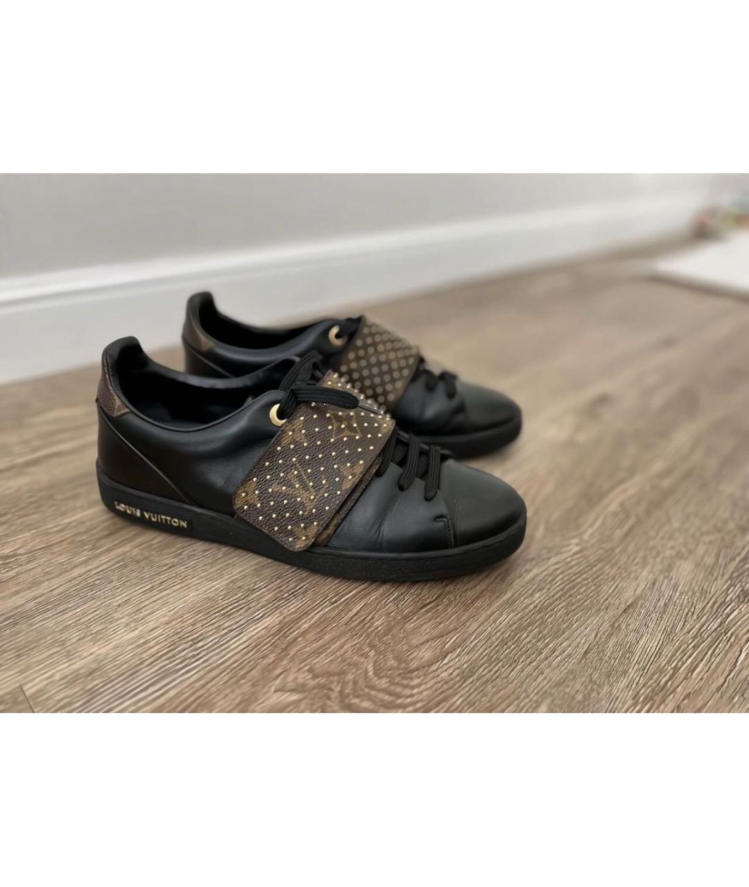 LOUIS VUITTON Черные кожаные кеды, фото 7