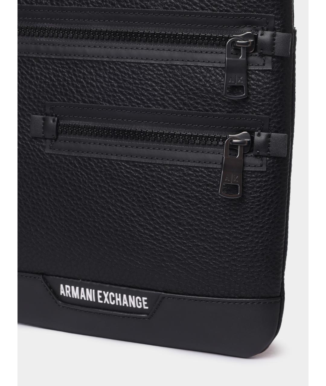ARMANI EXCHANGE Черная сумка на плечо из искусственной кожи, фото 2