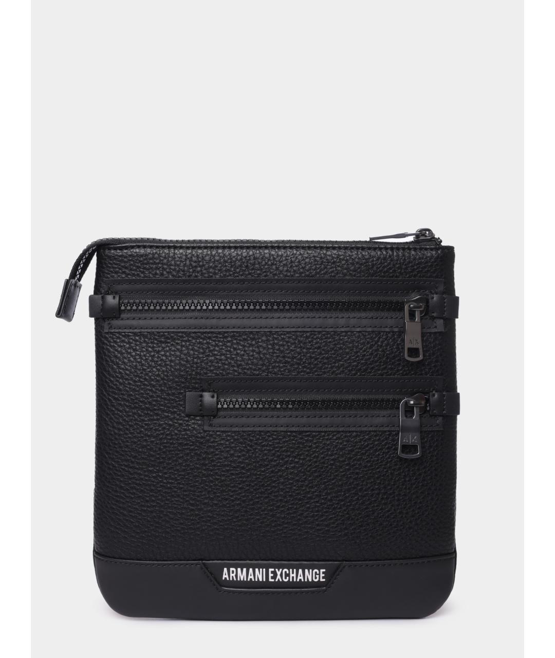 ARMANI EXCHANGE Черная сумка на плечо из искусственной кожи, фото 4