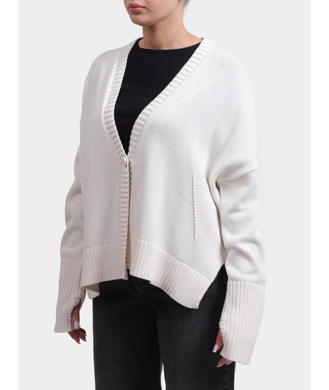 ARMANI EXCHANGE Белый хлопковый кардиган, фото 3