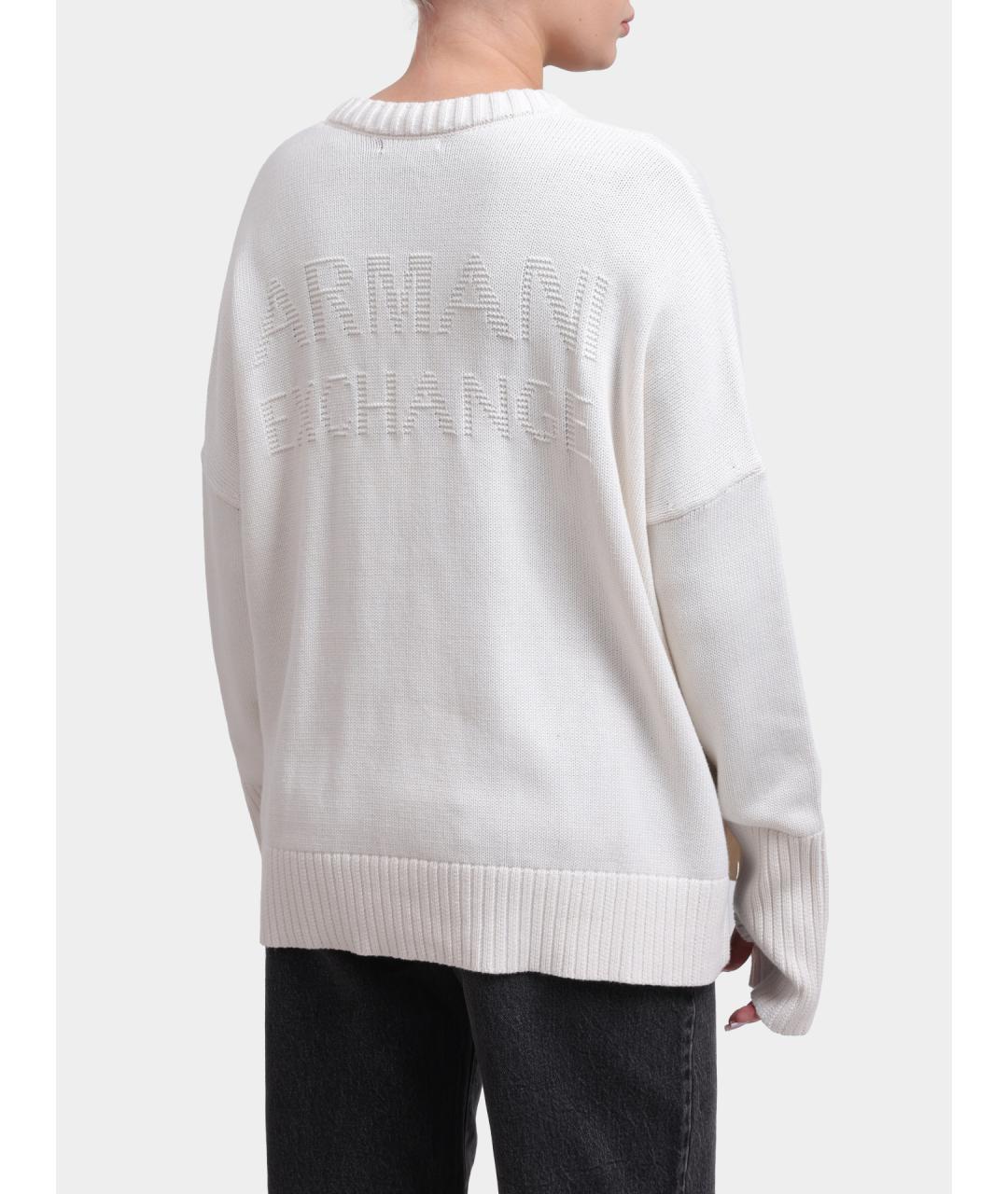 ARMANI EXCHANGE Белый хлопковый кардиган, фото 5