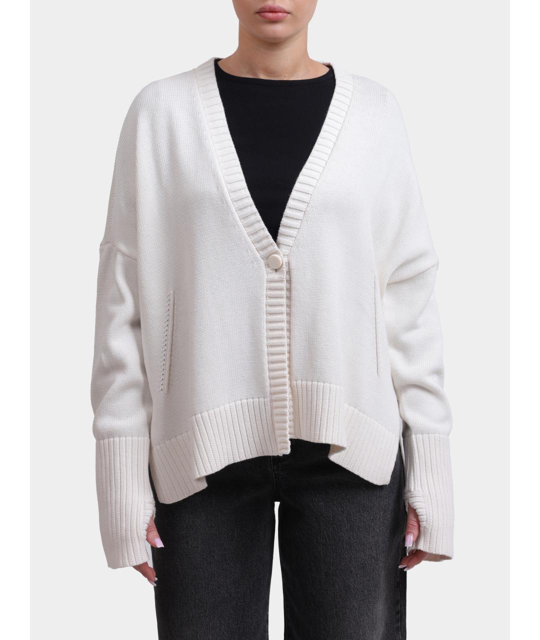 ARMANI EXCHANGE Белый хлопковый кардиган, фото 6