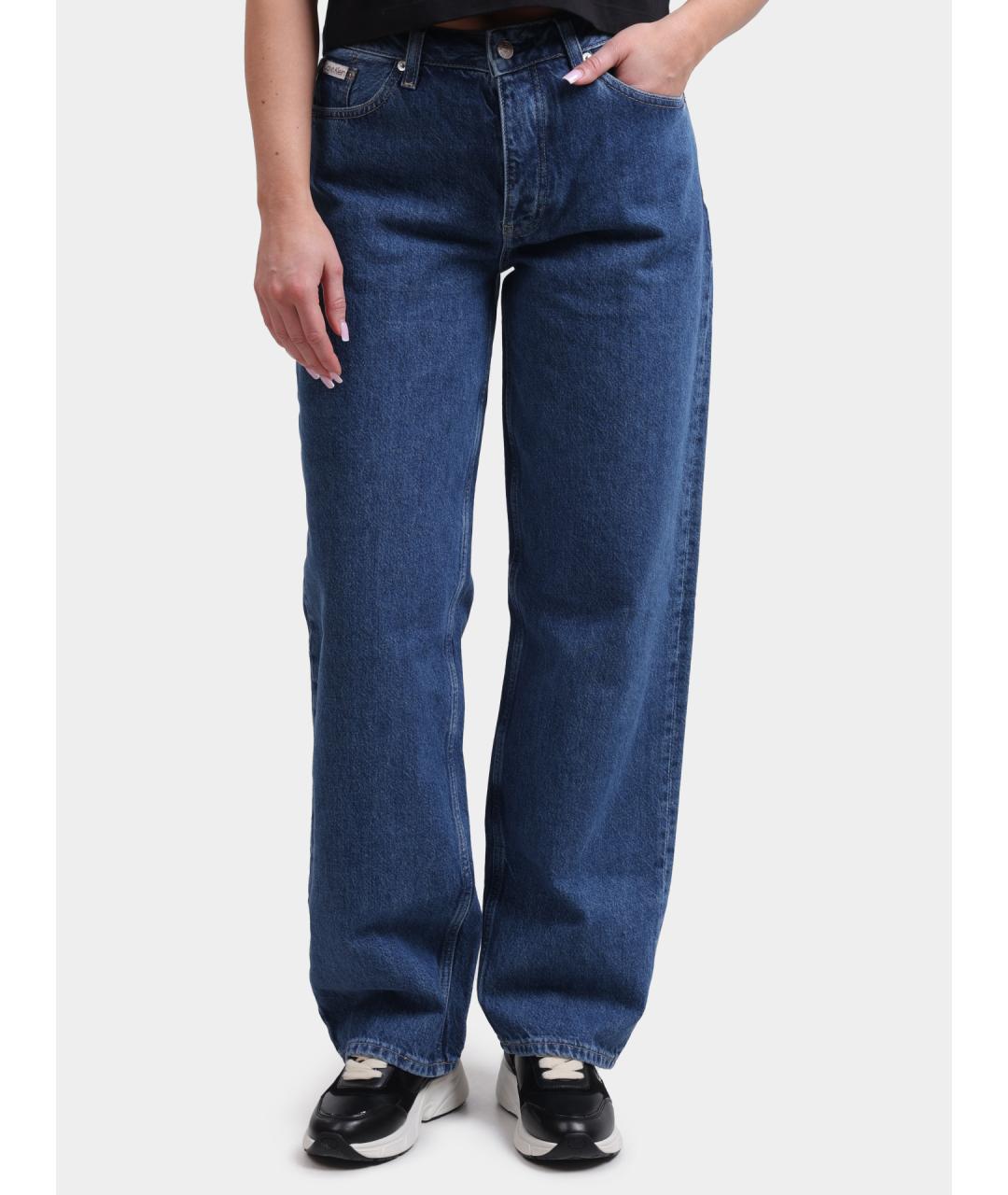 CALVIN KLEIN Синие прямые джинсы, фото 4