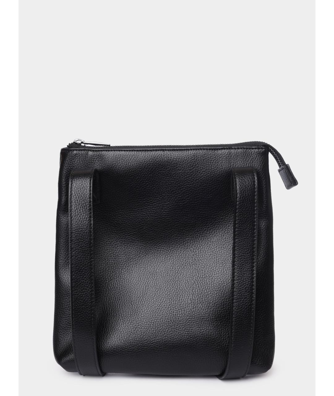 ARMANI EXCHANGE Черная кожаная сумка на плечо, фото 4