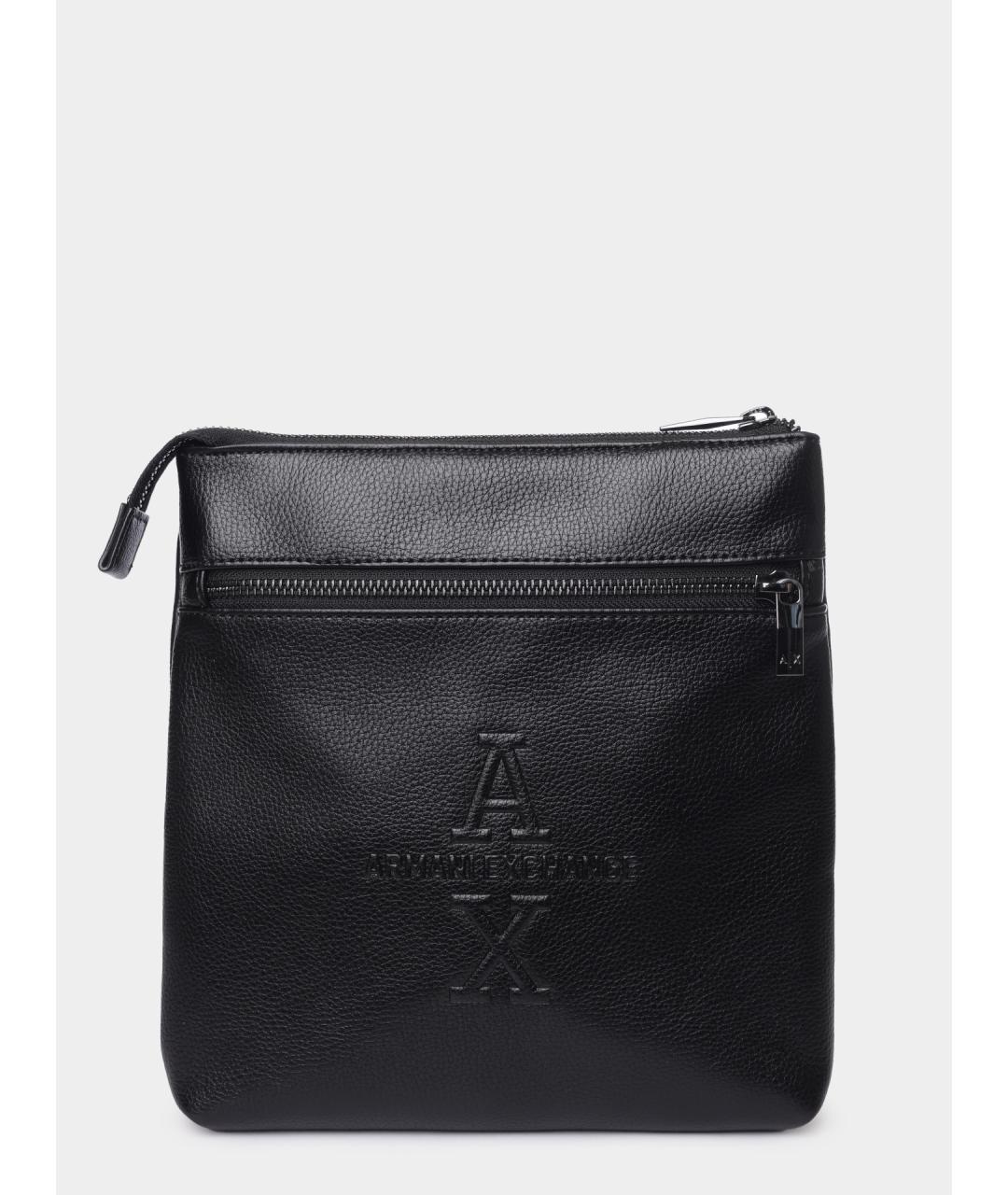 ARMANI EXCHANGE Черная кожаная сумка на плечо, фото 5