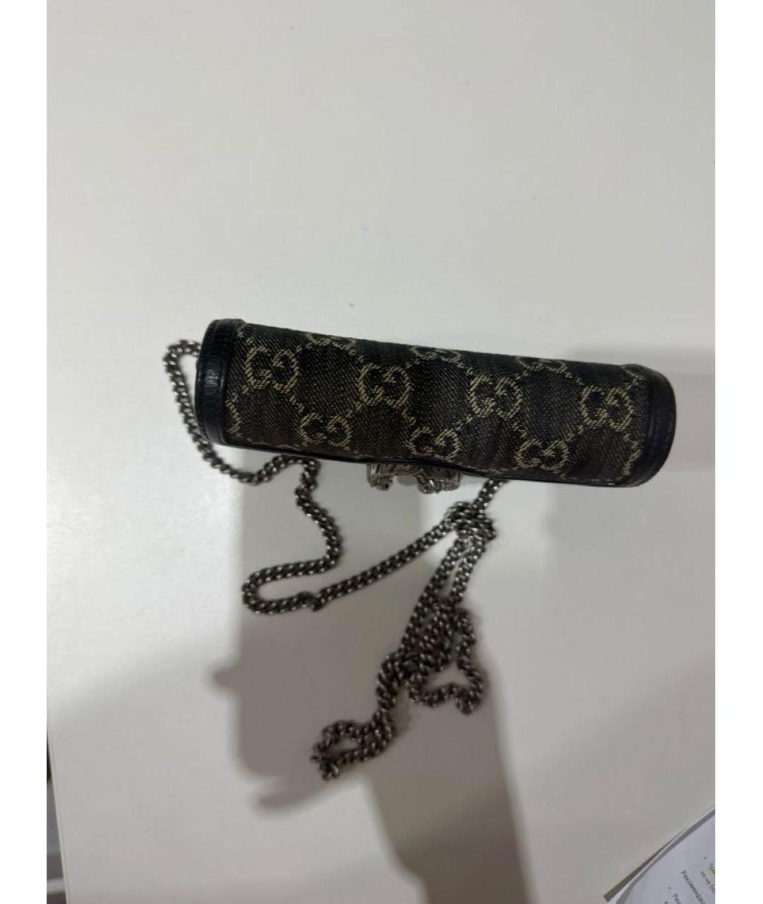 GUCCI Черная деним сумка через плечо, фото 5