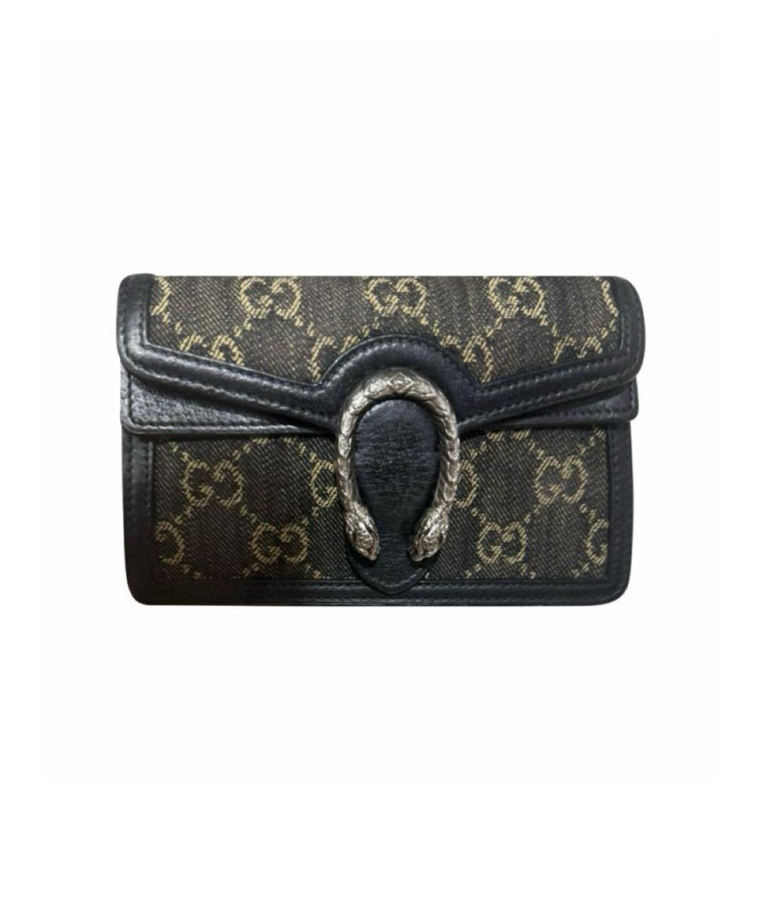 GUCCI Черная деним сумка через плечо, фото 7