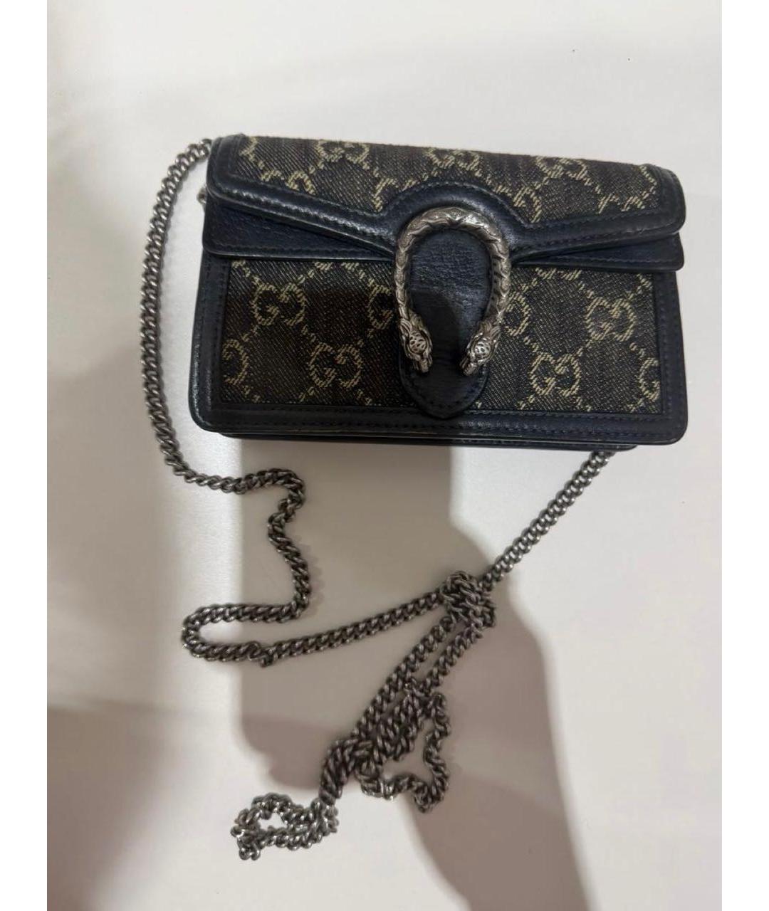 GUCCI Черная деним сумка через плечо, фото 2