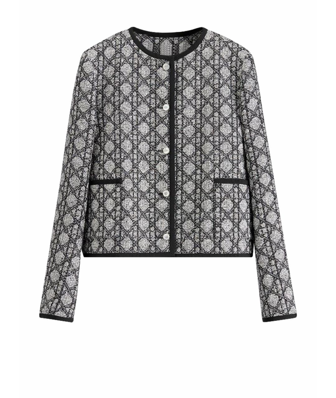 CHRISTIAN DIOR Черный твидовый жакет/пиджак, фото 1