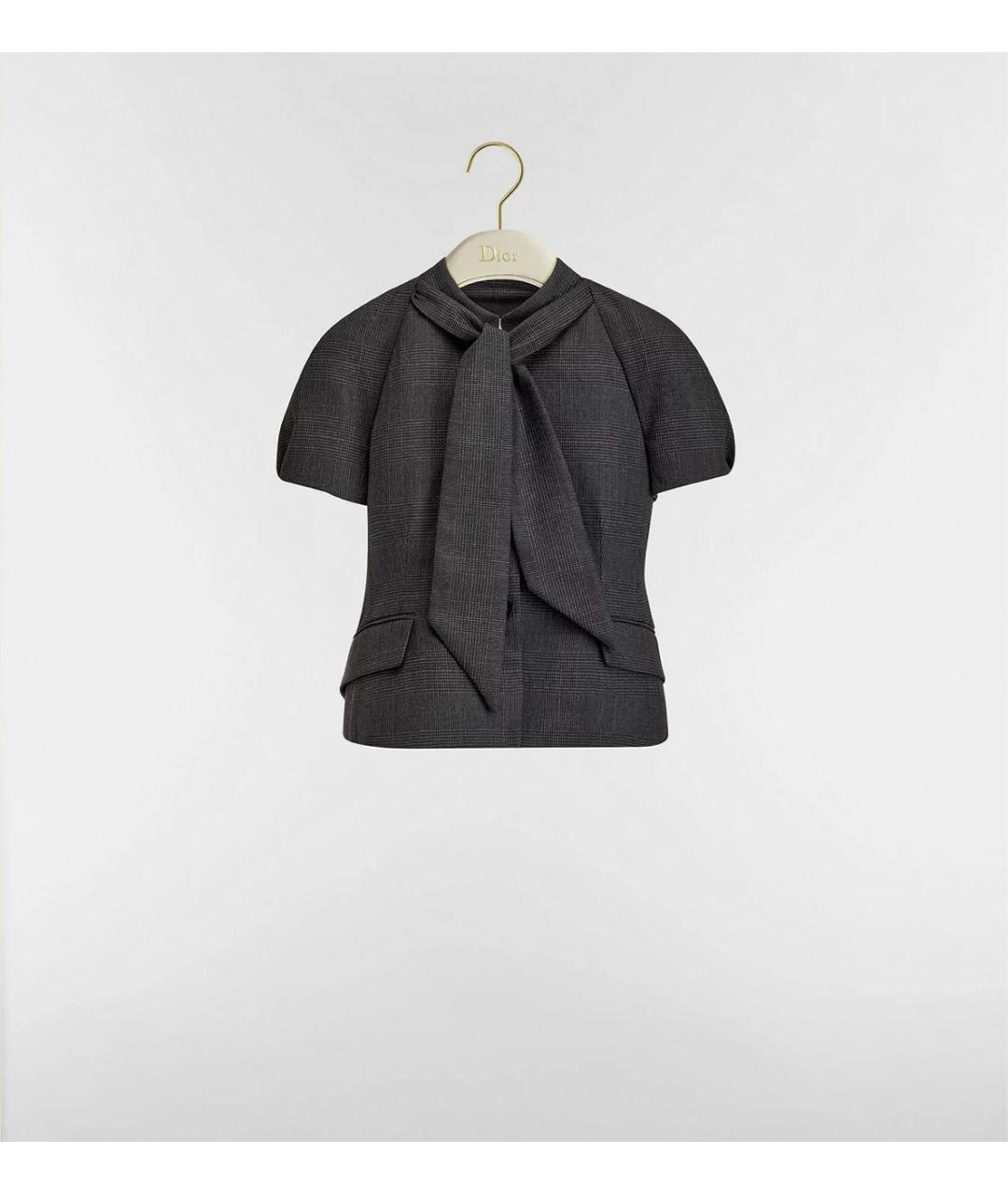 CHRISTIAN DIOR Черный шерстяной жакет/пиджак, фото 5