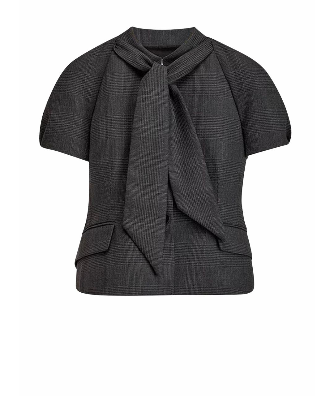 CHRISTIAN DIOR Черный шерстяной жакет/пиджак, фото 1