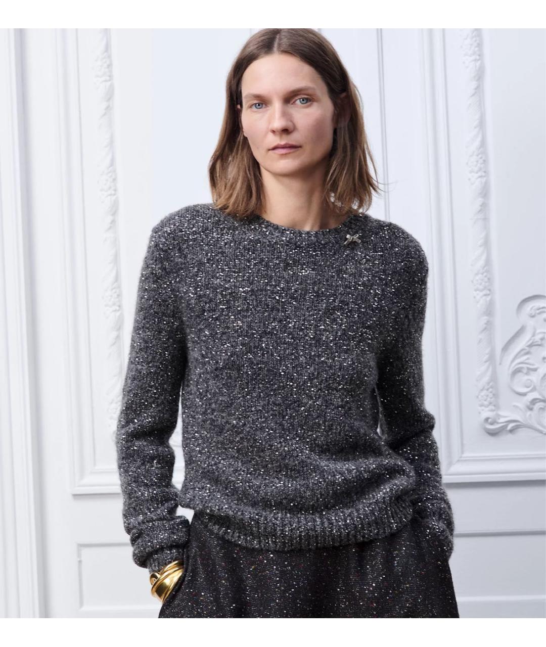 CHRISTIAN DIOR Черный кашемировый джемпер / свитер, фото 3