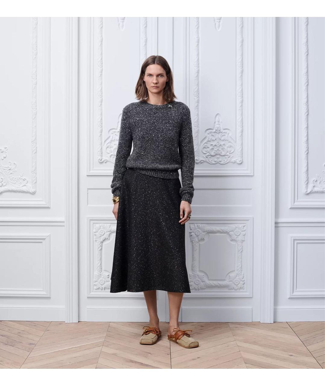 CHRISTIAN DIOR Черный кашемировый джемпер / свитер, фото 2