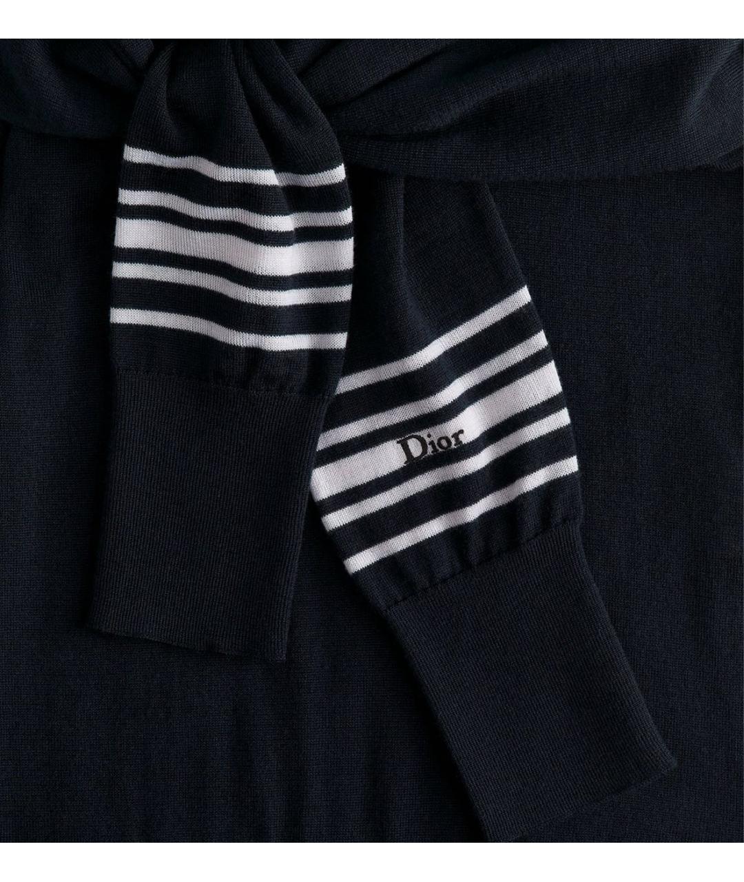 CHRISTIAN DIOR Темно-синий кашемировый джемпер / свитер, фото 4