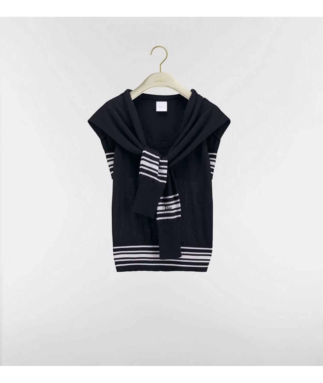 CHRISTIAN DIOR Темно-синий кашемировый джемпер / свитер, фото 5