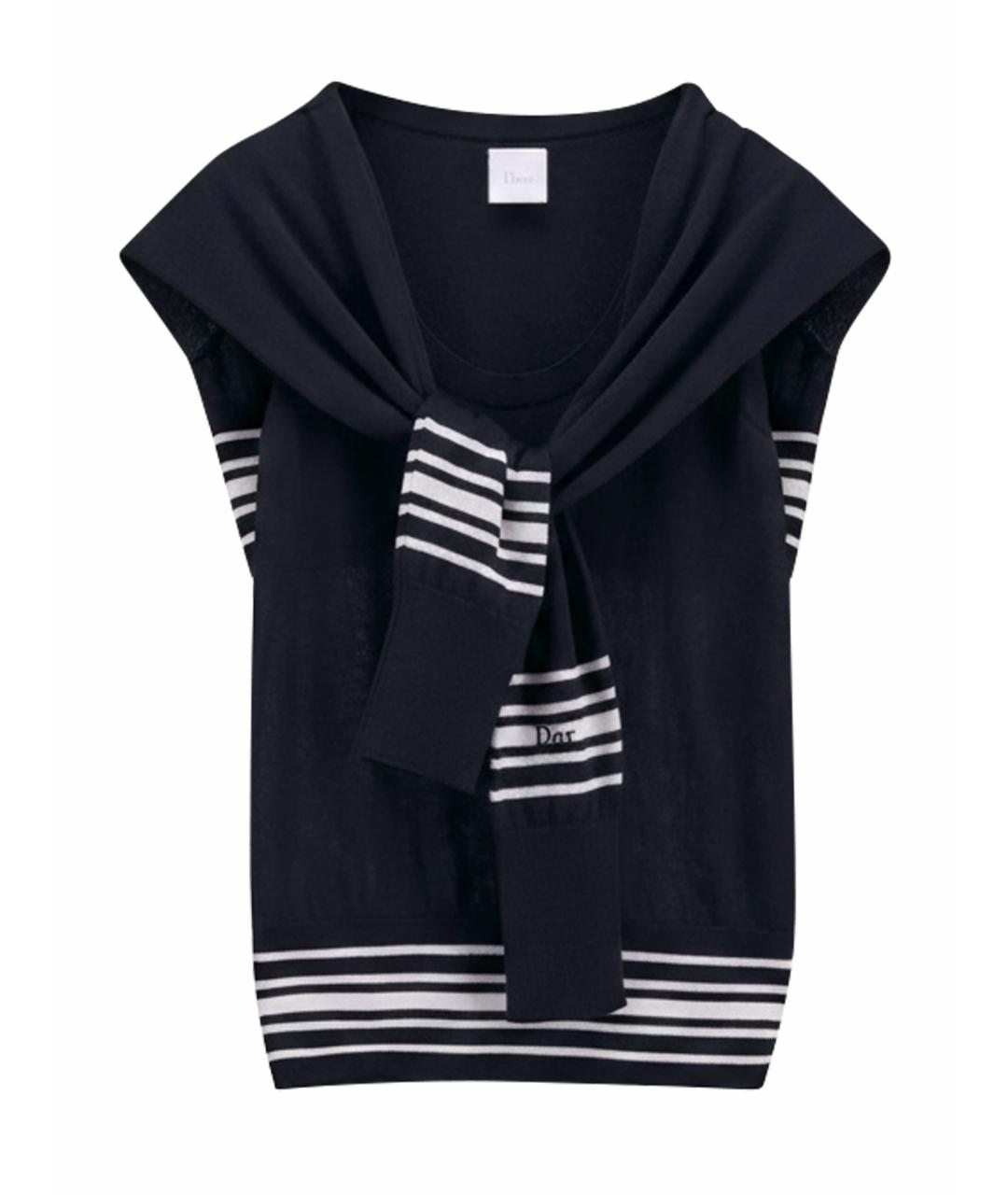 CHRISTIAN DIOR Темно-синий кашемировый джемпер / свитер, фото 1