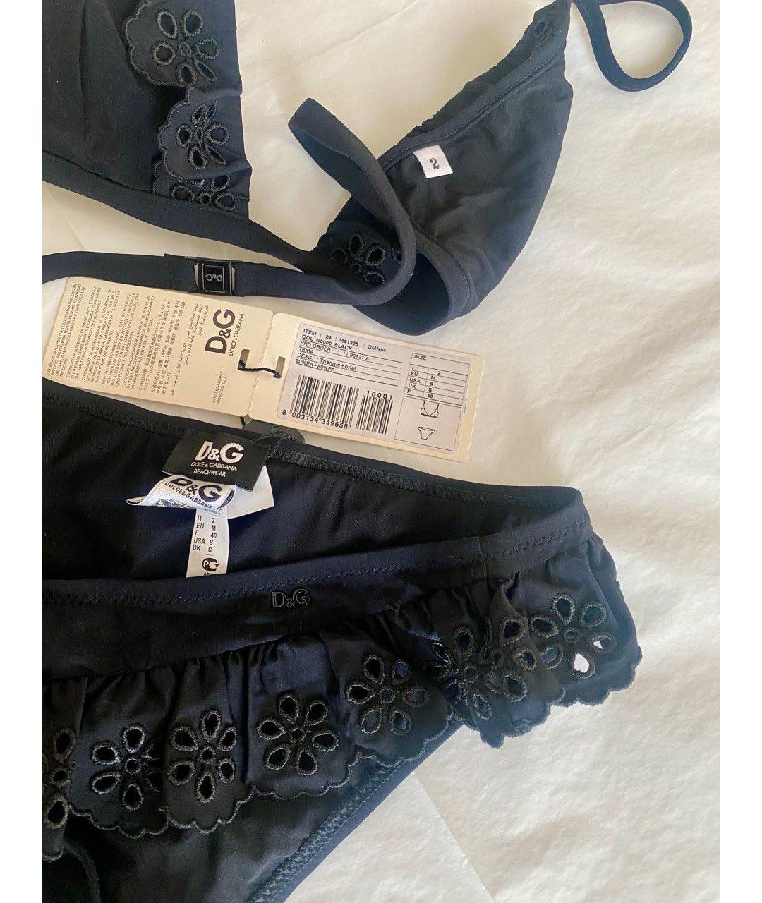 DOLCE&GABBANA Черный полиамидовый купальник, фото 2