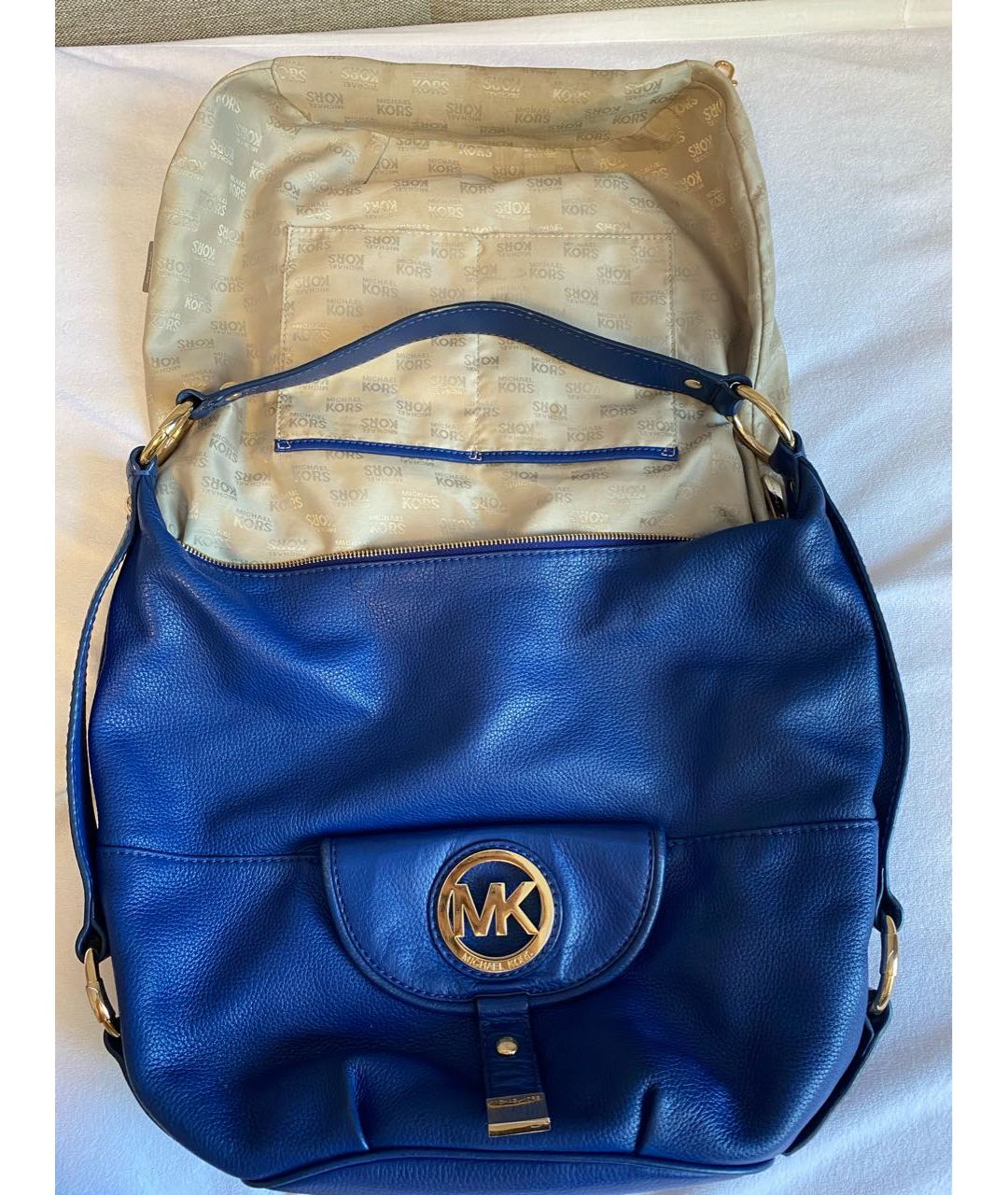 MICHAEL KORS Синяя кожаная сумка тоут, фото 5