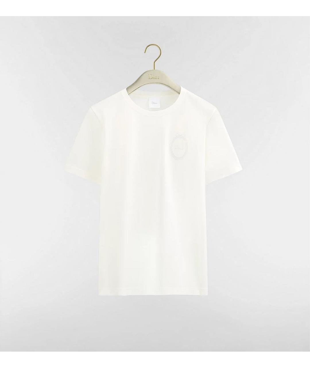 CHRISTIAN DIOR Белая хлопковая футболка, фото 5