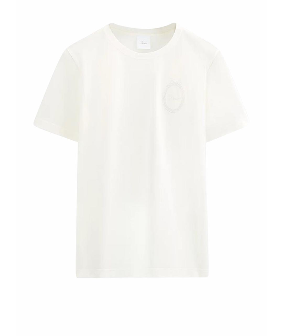 CHRISTIAN DIOR Белая хлопковая футболка, фото 1