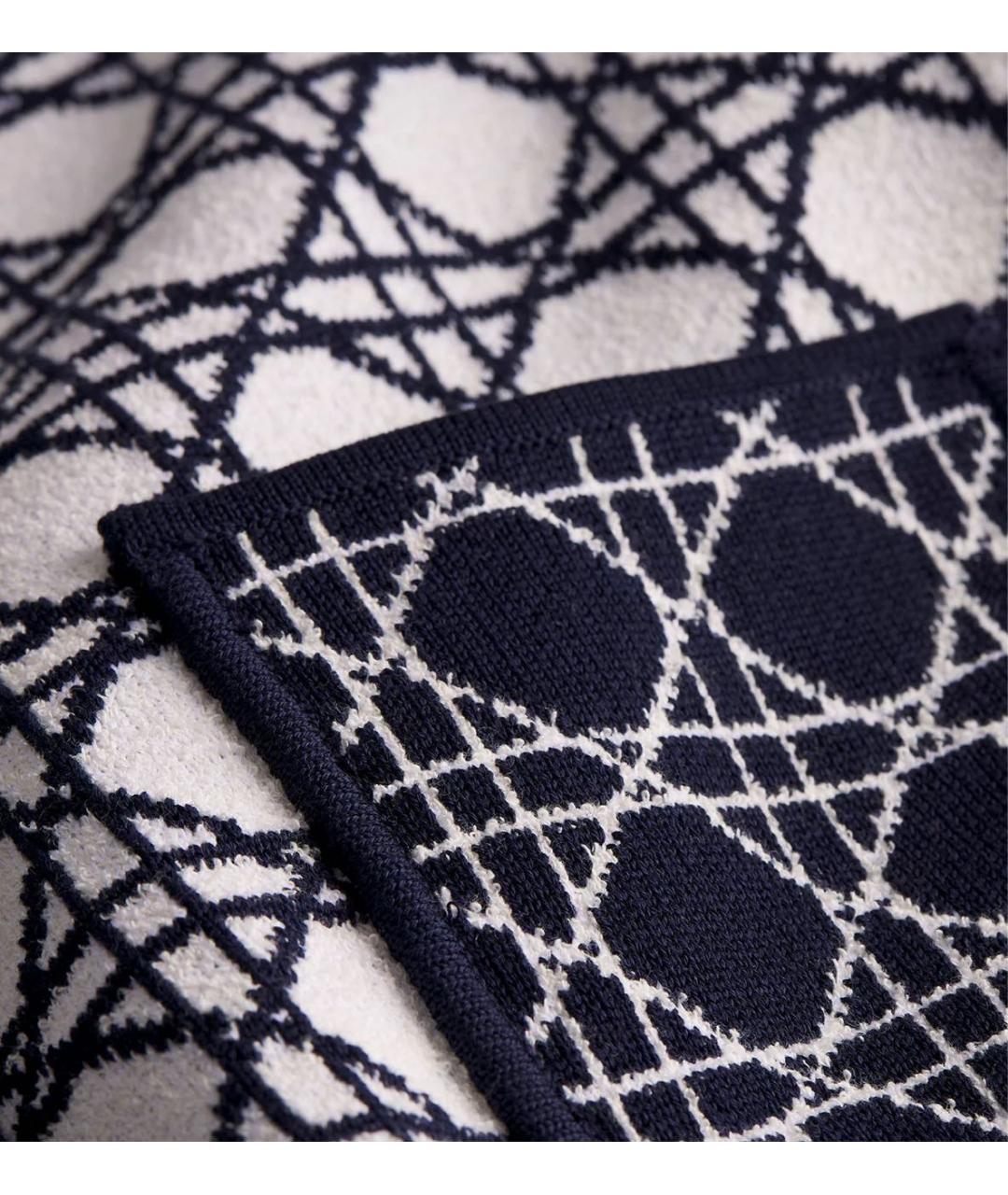 CHRISTIAN DIOR Голубая твидовая футболка, фото 2