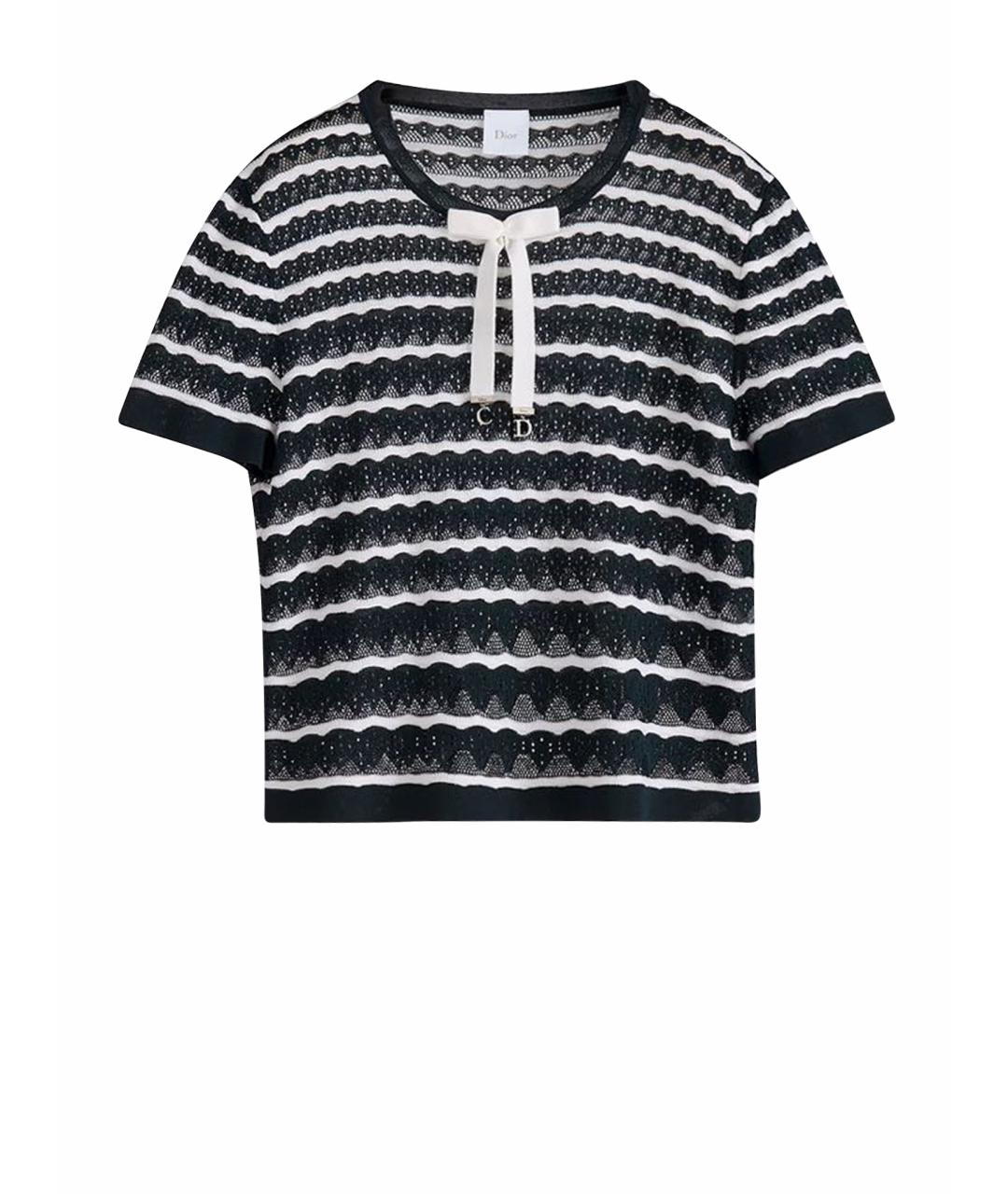 CHRISTIAN DIOR Черная шерстяная футболка, фото 1