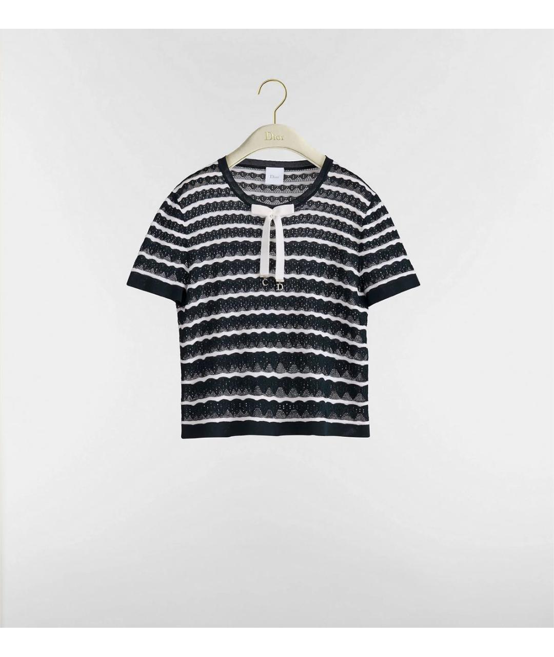 CHRISTIAN DIOR Черная шерстяная футболка, фото 3