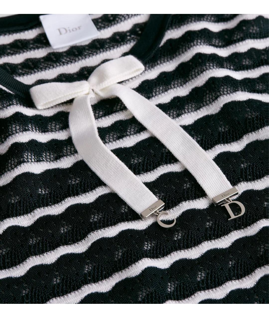 CHRISTIAN DIOR Черная шерстяная футболка, фото 2